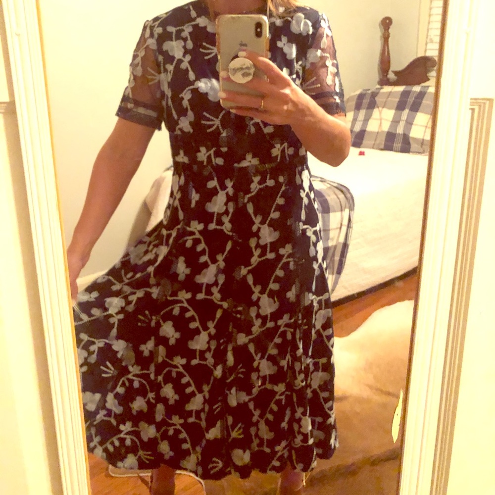 Navy Lace Floral Antonio Melani Dress